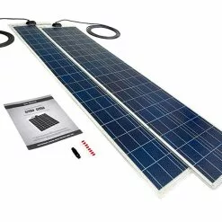 120 Watt PV Logic Long Flexible Solar Panel Kit For Boats, Motorhomes, And Caravans.