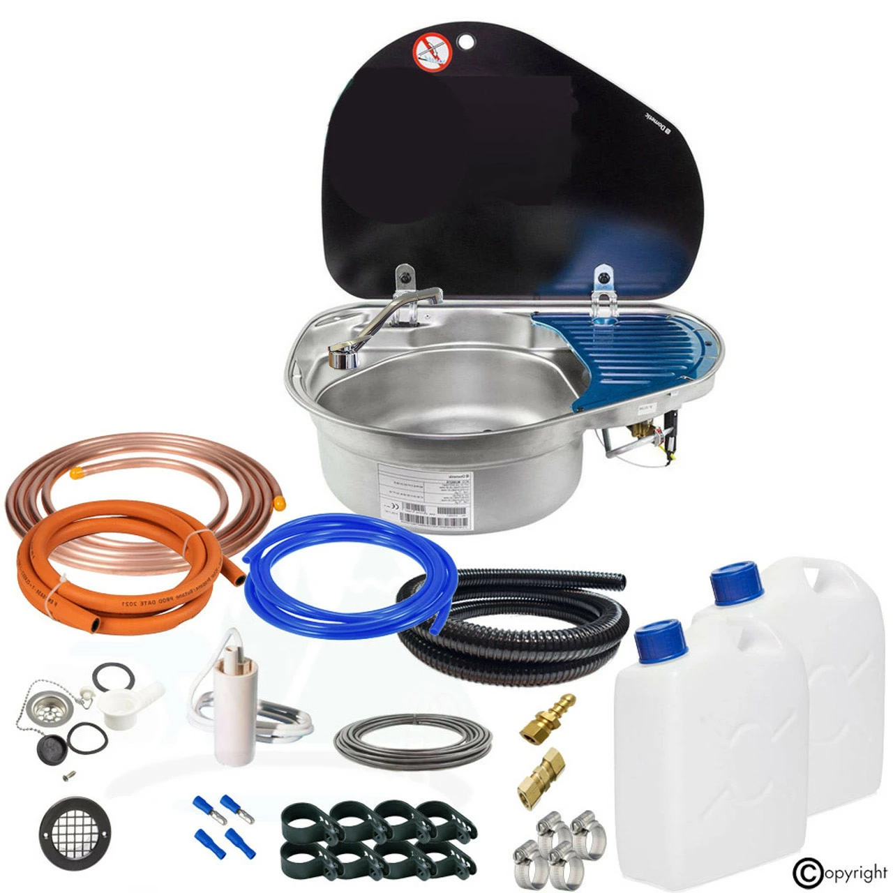 Dometic Smev 8821 Hob And Sink Campervan Conversion Universal Kit Inc Template - Image 2