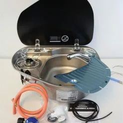 Dometic Smev 8821 Sink & Hob Combination GAZ Installation Kit For Campervan Caravan + Template