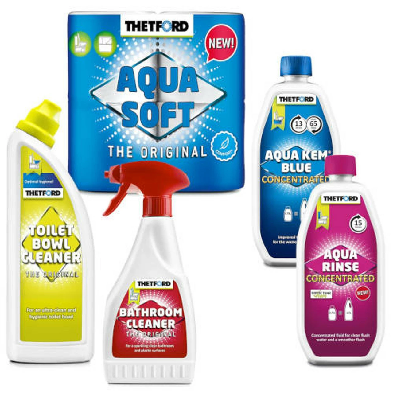 Thetford Porta Potti Toilet Aqua Kem Chemicals Big 5 Saver Pack