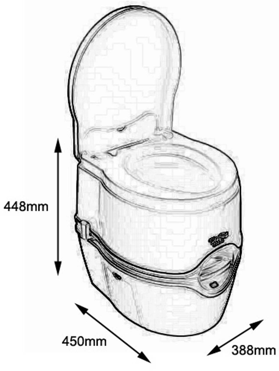 Thetford Porta Potti Excellence 565 Portable Camping Toilet - Manual Flush - Image 7