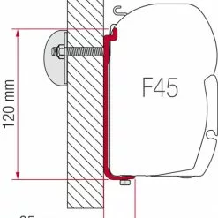 Fiamma F45 Standard Awning AS-120 Adapter Kit