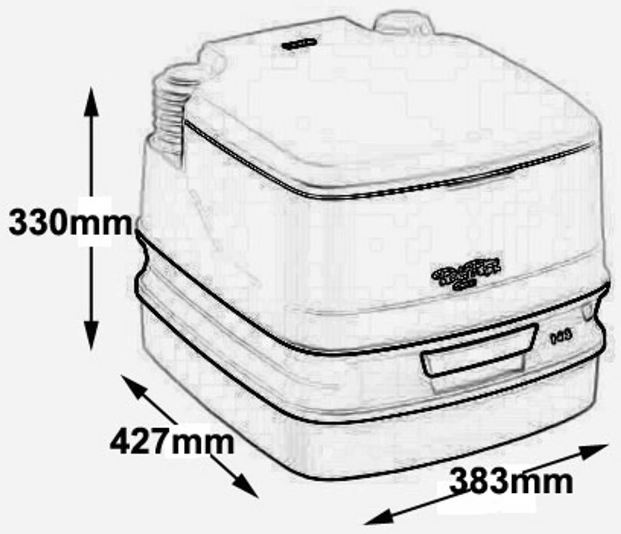 Thetford Porta Potti 145 Qube Portable Camping Toilet - Image 3