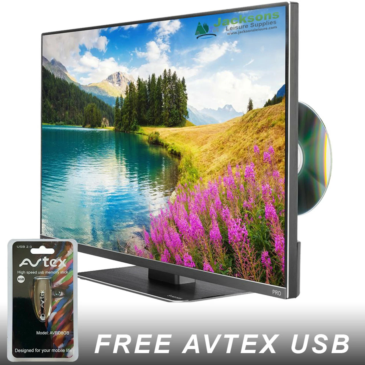 Avtex M249DRS PRO 12v LED TV With Freeview HD SAT HD DVD REC For Caravans Motorhomes