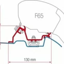Fiamma F65/F80 Awning Bracket Kit For Mercedes Sprinter (with Roof Rail)