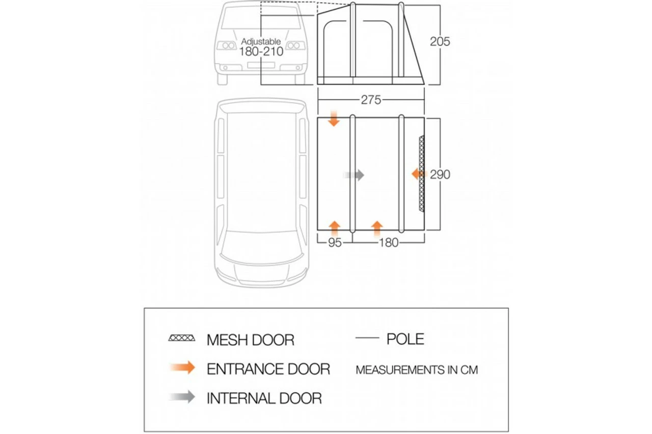 Vango Faros II Air Low Campervan Awning - Image 15