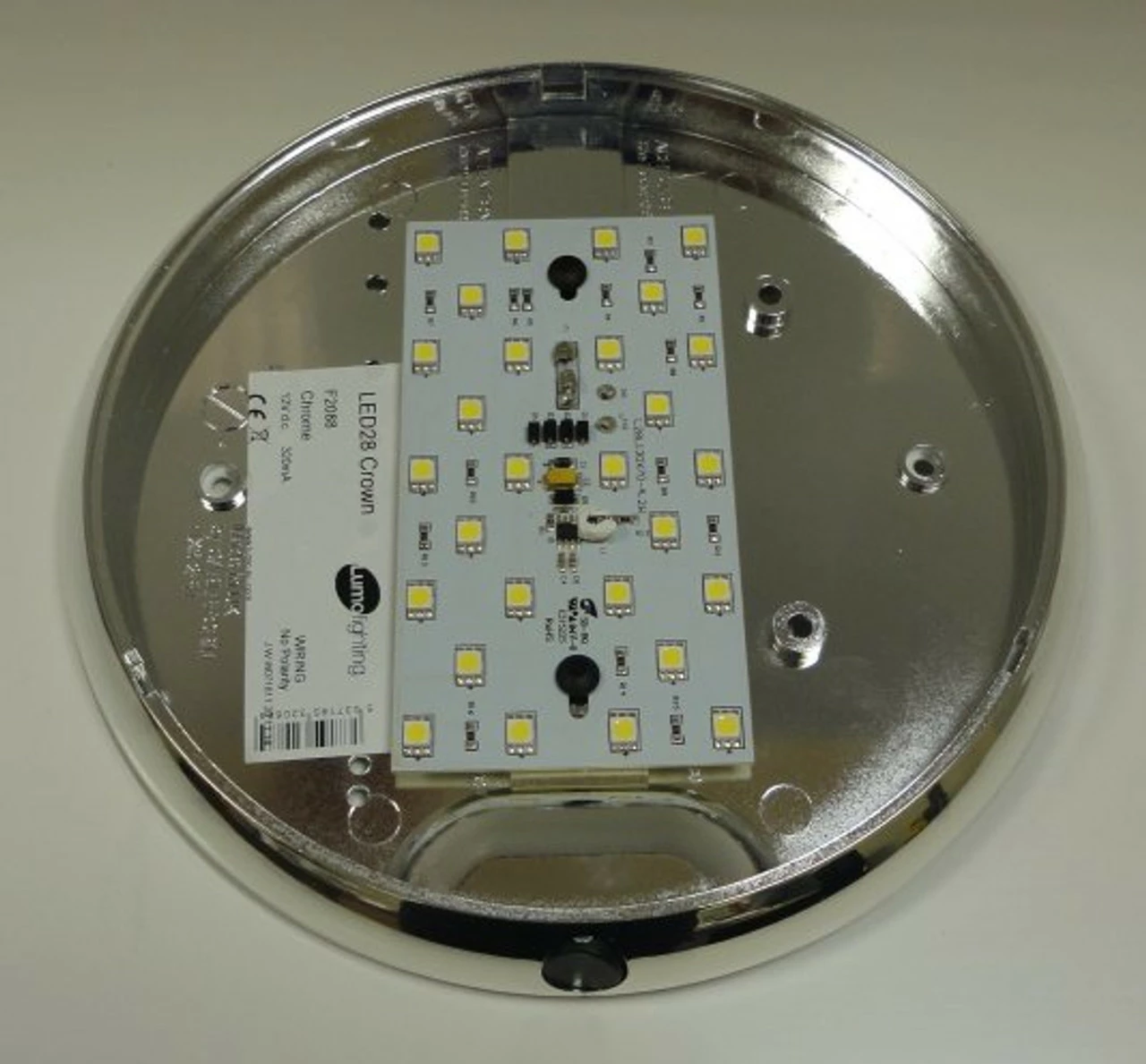 Lumo LED 28 Crown Chrome Caravan Motorhome 12 Volt Ceiling Light - Image 3