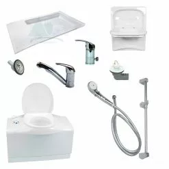 JLS Shower And Bathroom Kit - C403 Toilet, Shower, Sink And Tray Kit For Campervan Conversions