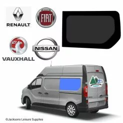 JLS Renault Trafic Vauxhall Vivaro LWB Glass Campervan Window - UK Passenger Side Rear