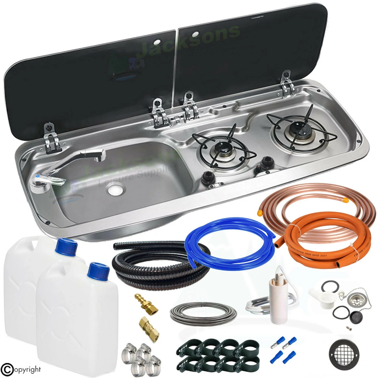 Dometic Smev 9222 Hob And Sink Campervan Conversion Universal Kit Inc Template